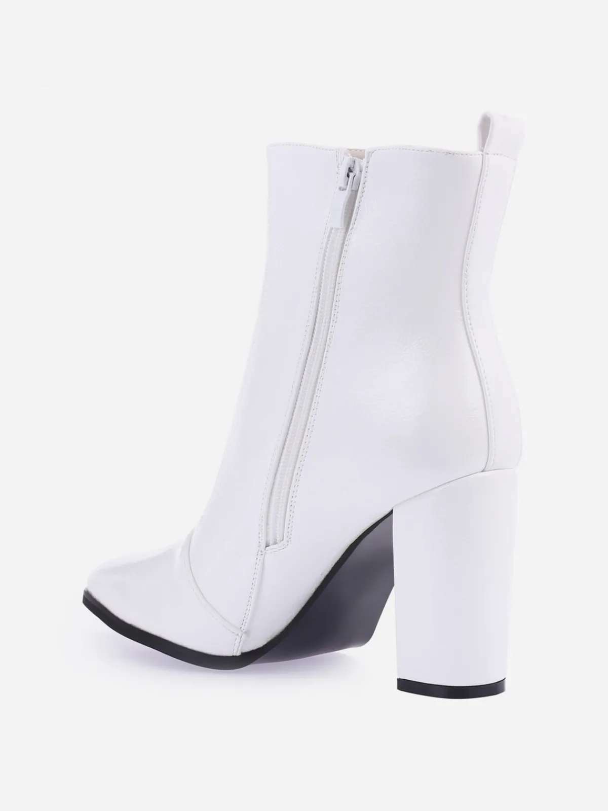 Best La Modeuse Bottines vernies à bout pointu Blanc