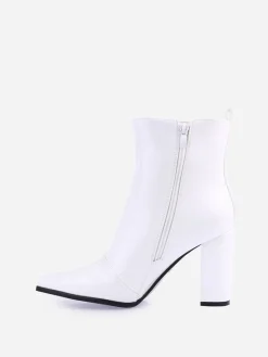 Best La Modeuse Bottines vernies à bout pointu Blanc