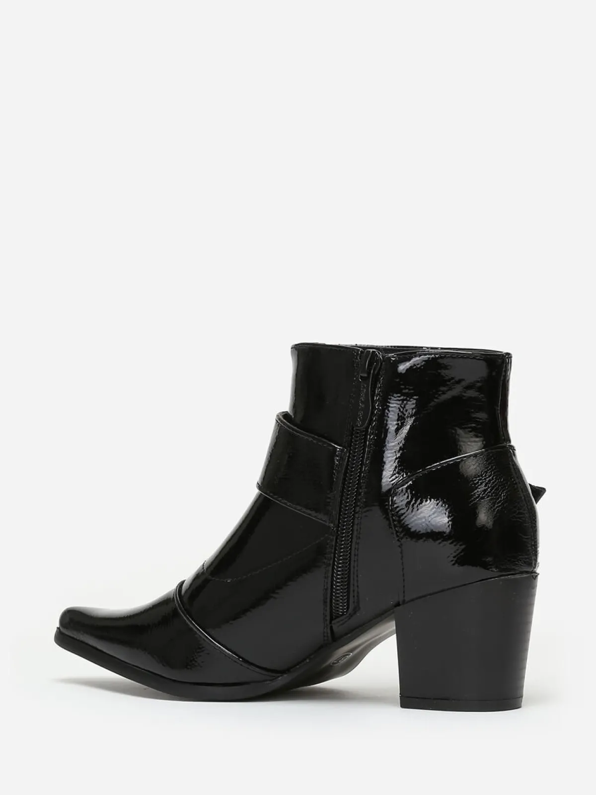 Best La Modeuse Bottines vernies à talon et boucle Noir
