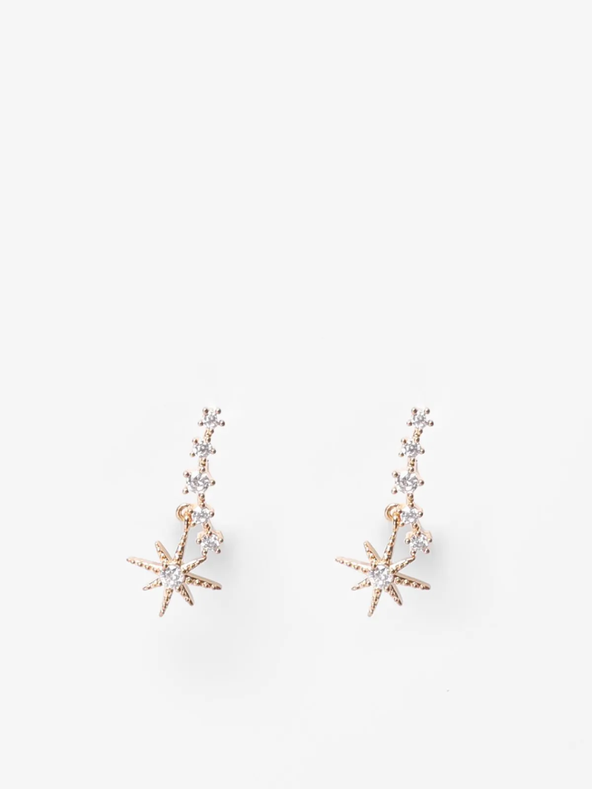 Best La Modeuse Boucles d'oreilles avec pendentif étoile à strass Doré