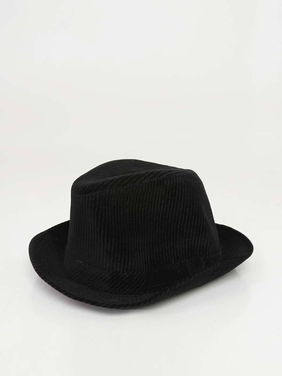 Discount La Modeuse chapeau en velours rayé Noir
