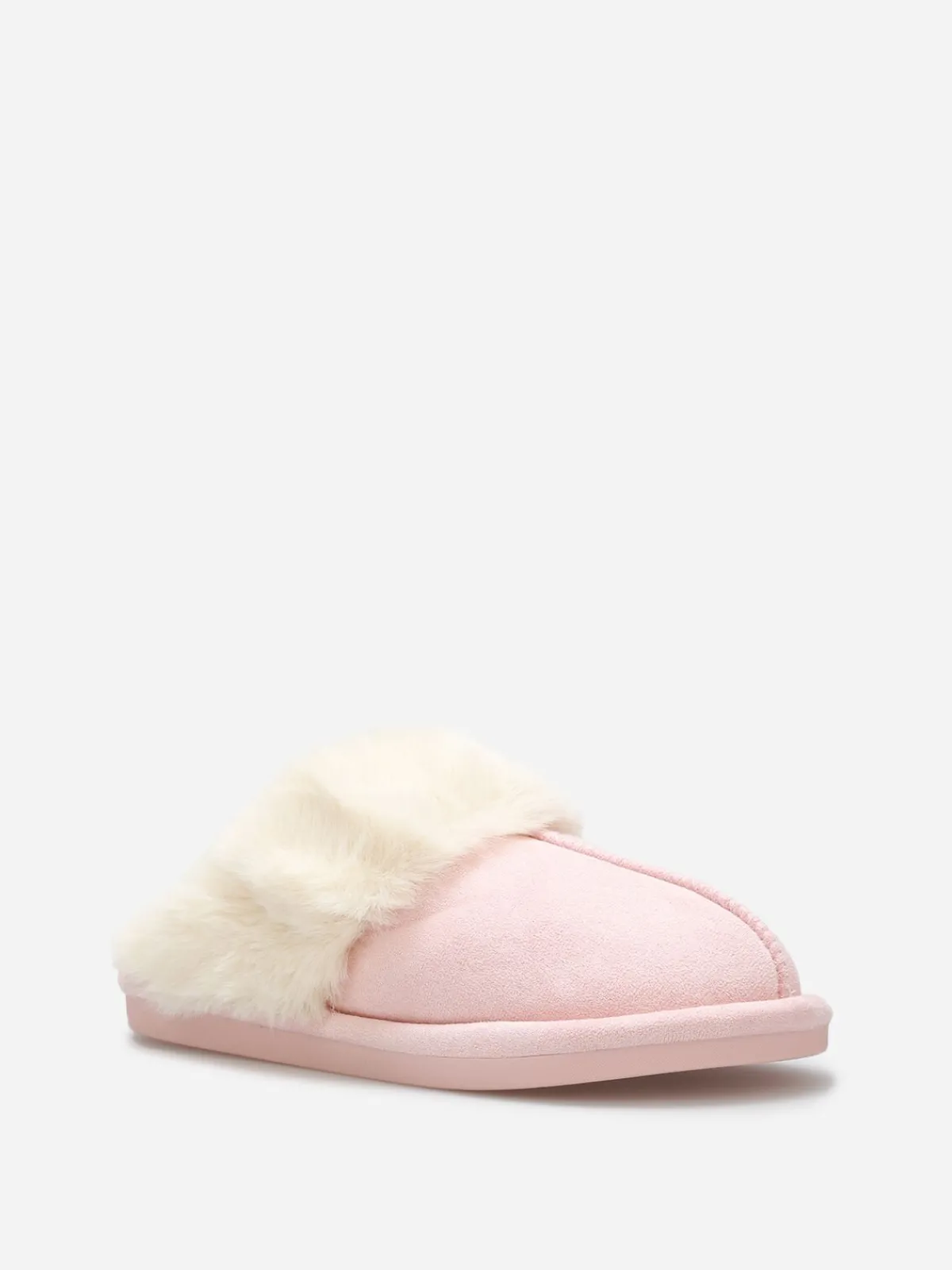 Hot La Modeuse Chaussons en suédine fourrés Rose
