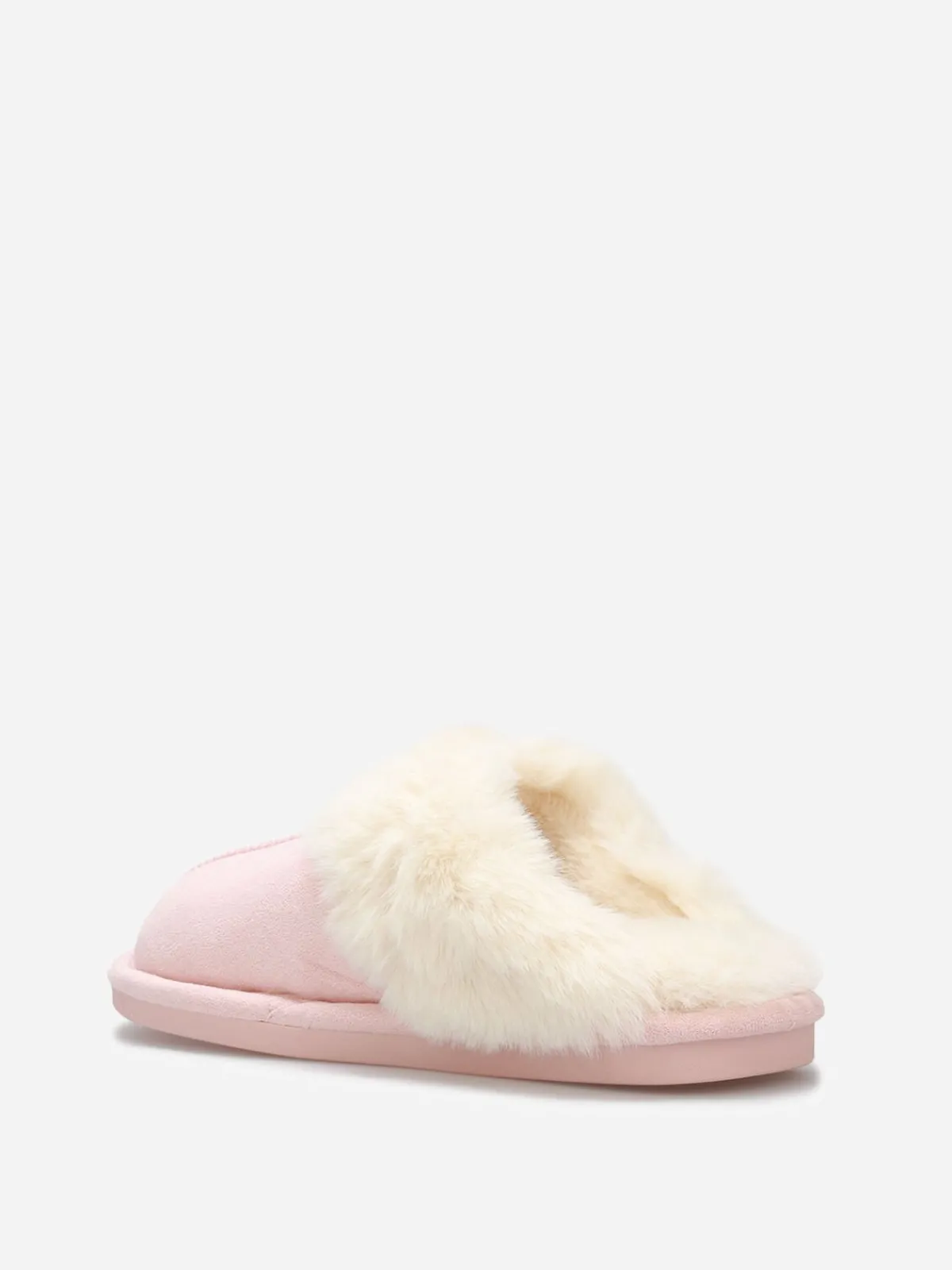 Hot La Modeuse Chaussons en suédine fourrés Rose