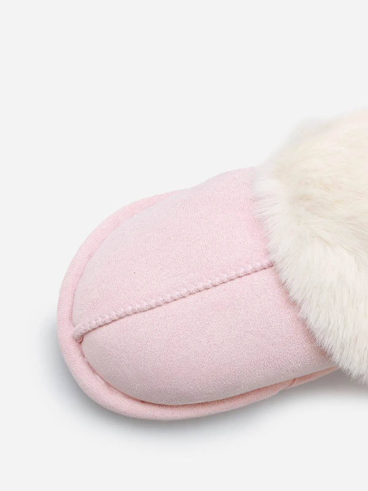 Hot La Modeuse Chaussons en suédine fourrés Rose