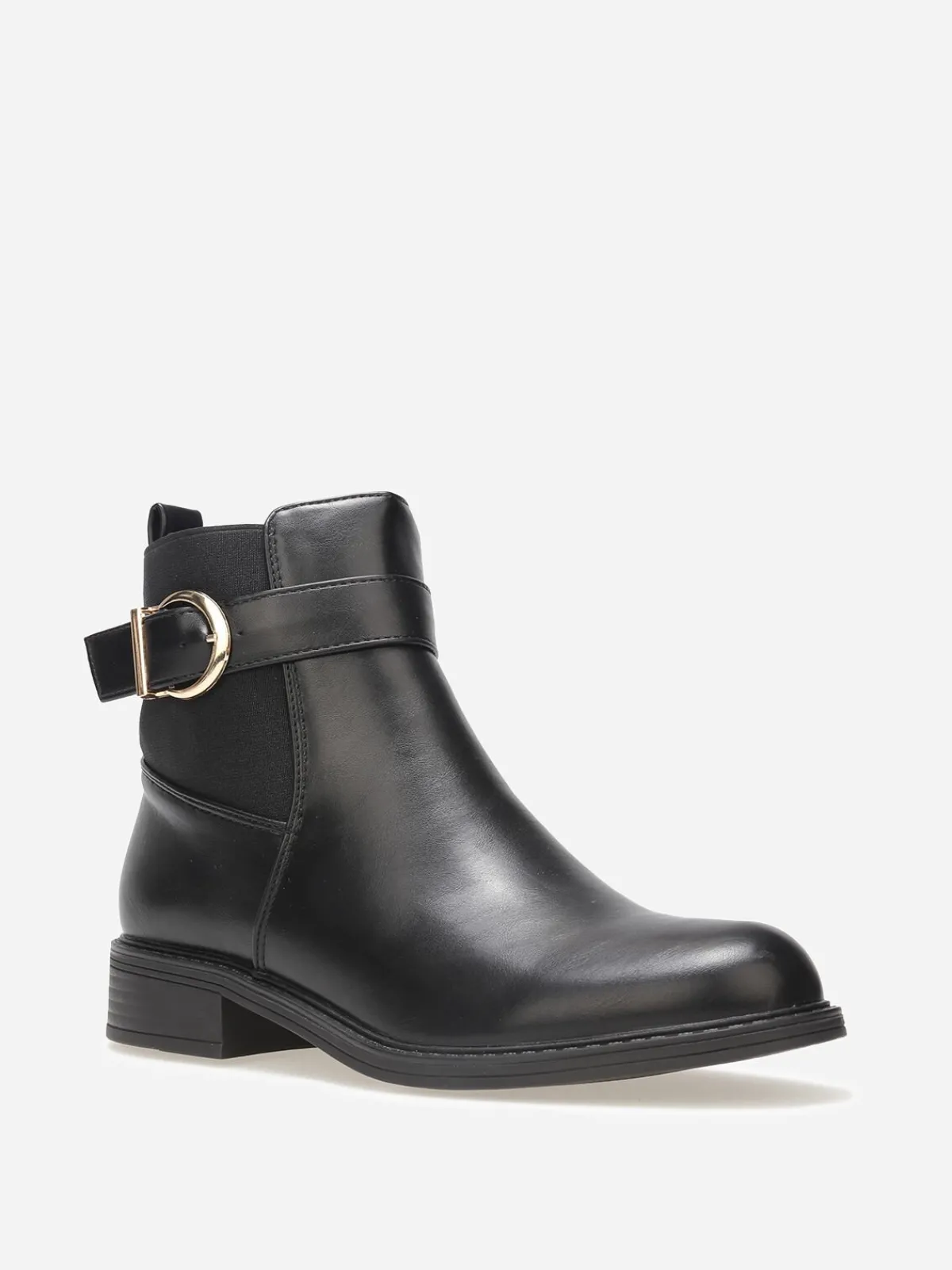 Discount La Modeuse Chelsea à boucle dorée Noir