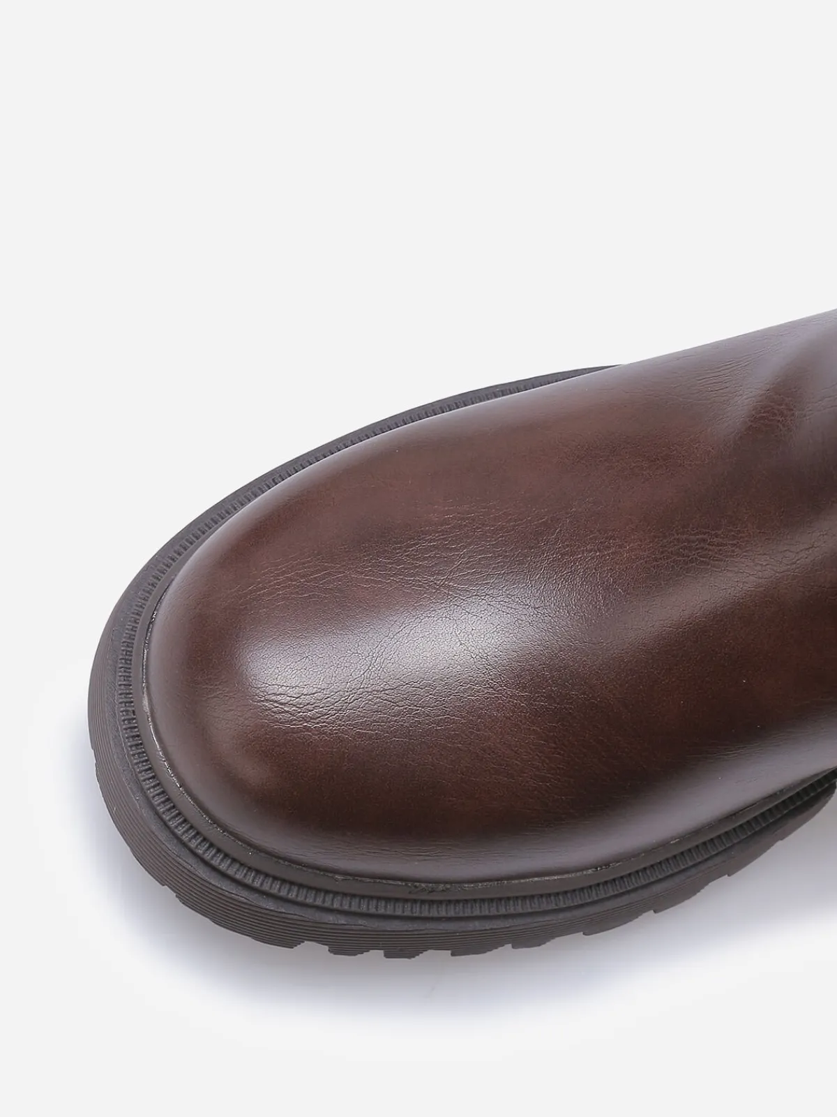 Hot La Modeuse Chelsea à semelle crantée et texturée Marron