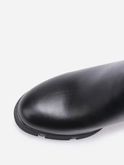 Online La Modeuse Chelsea à talon avec plateforme texturée Noir