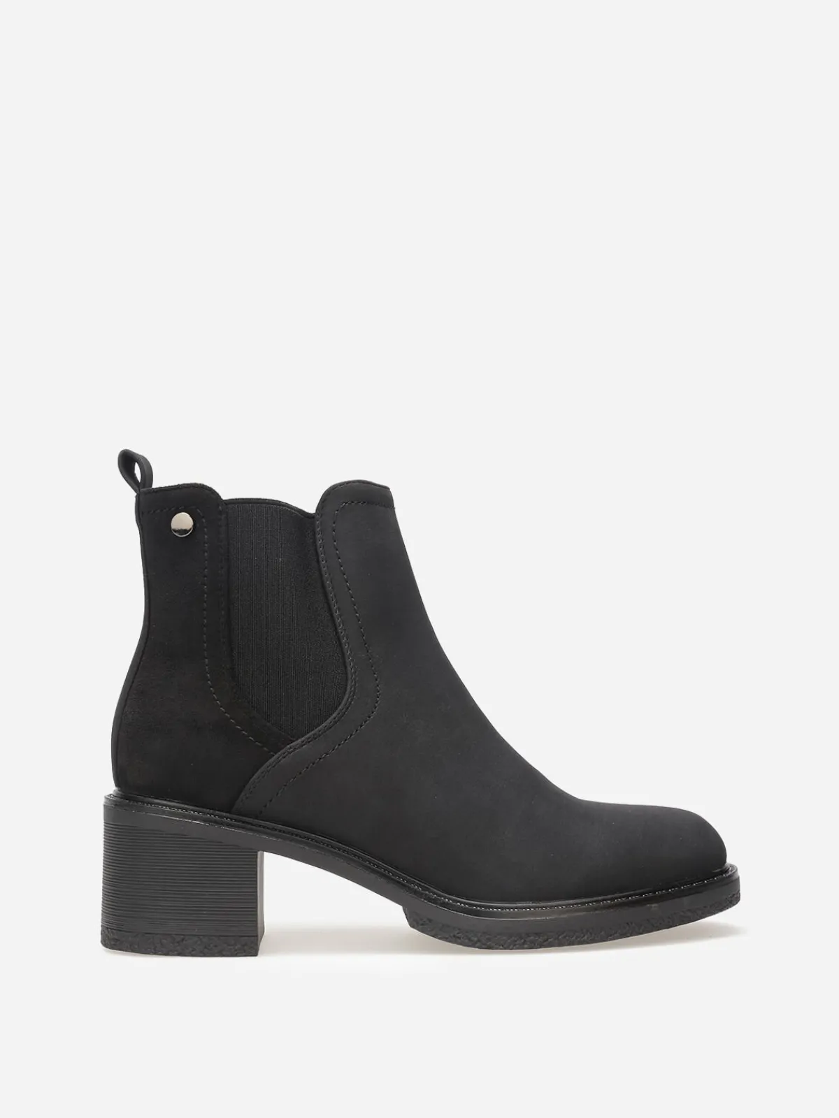Discount La Modeuse Chelsea à talon bi-matières Noir