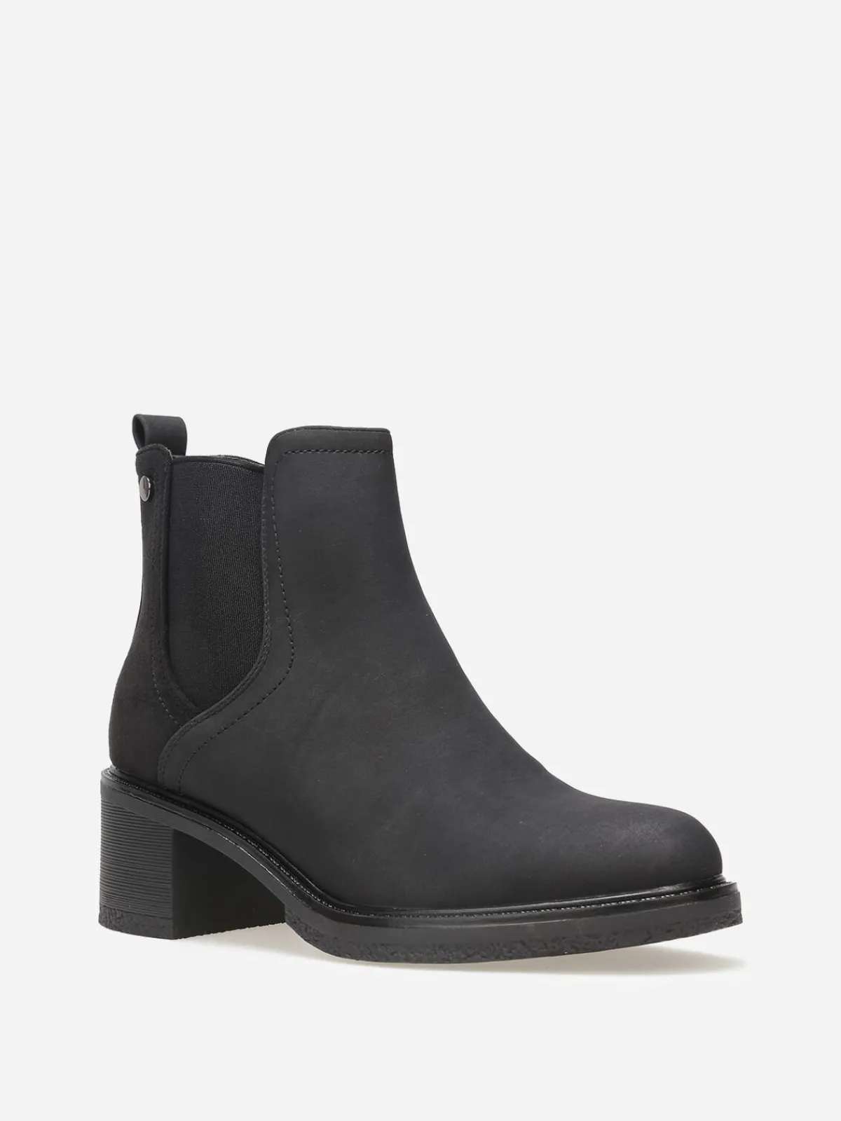 Discount La Modeuse Chelsea à talon bi-matières Noir