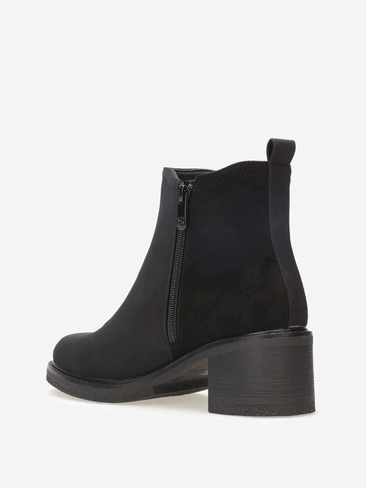 Discount La Modeuse Chelsea à talon bi-matières Noir