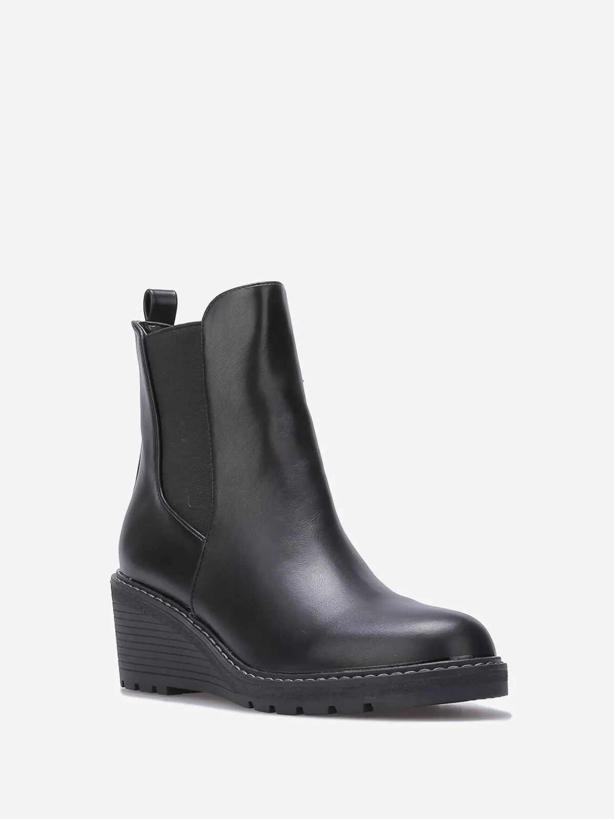 Best La Modeuse Chelsea à talon compensé Noir