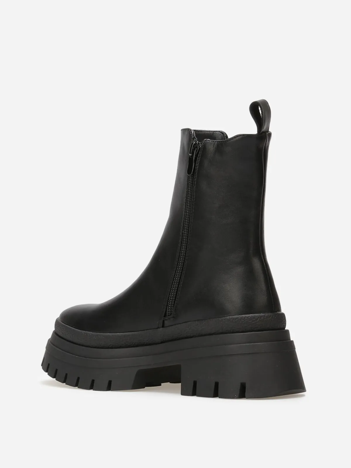 Discount La Modeuse Chelsea chunky à plateforme crantée Noir