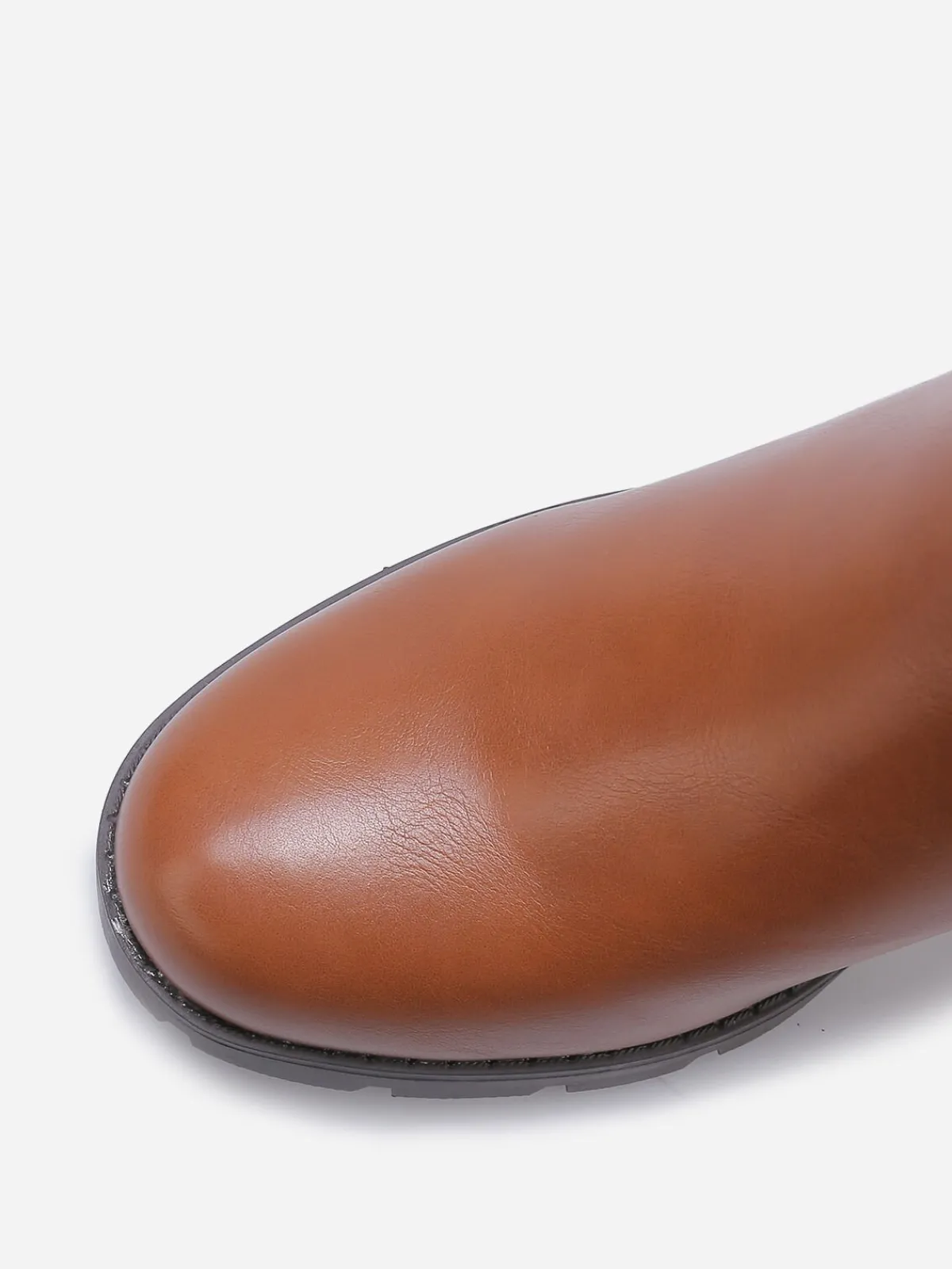 Online La Modeuse Chelsea en simili à talon cranté Camel
