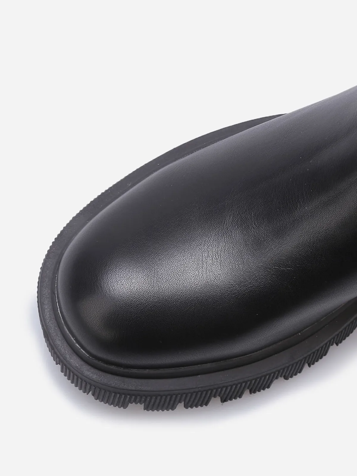 New La Modeuse Chelsea hautes à semelle texturée Noir