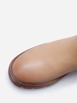 Outlet La Modeuse Chelsea multi-matières crantées Taupe