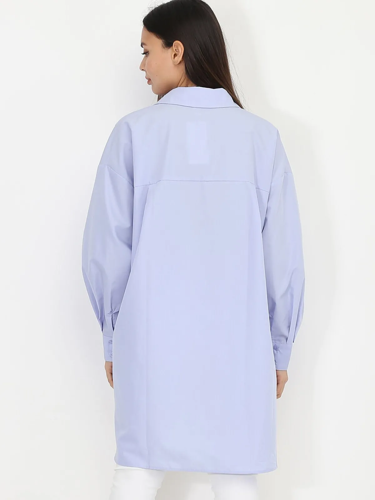 Clearance La Modeuse Chemise asymétrique ample BleuClair