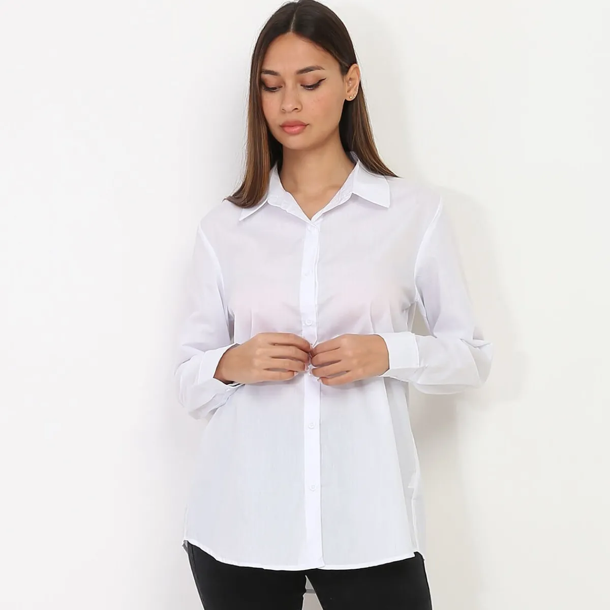 Best La Modeuse Chemise classique Blanc