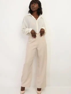 Hot La Modeuse Chemise fluide à strass Crème