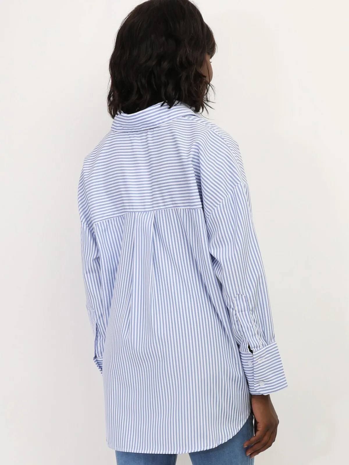 Best La Modeuse Chemise oversize à rayures BleuClair