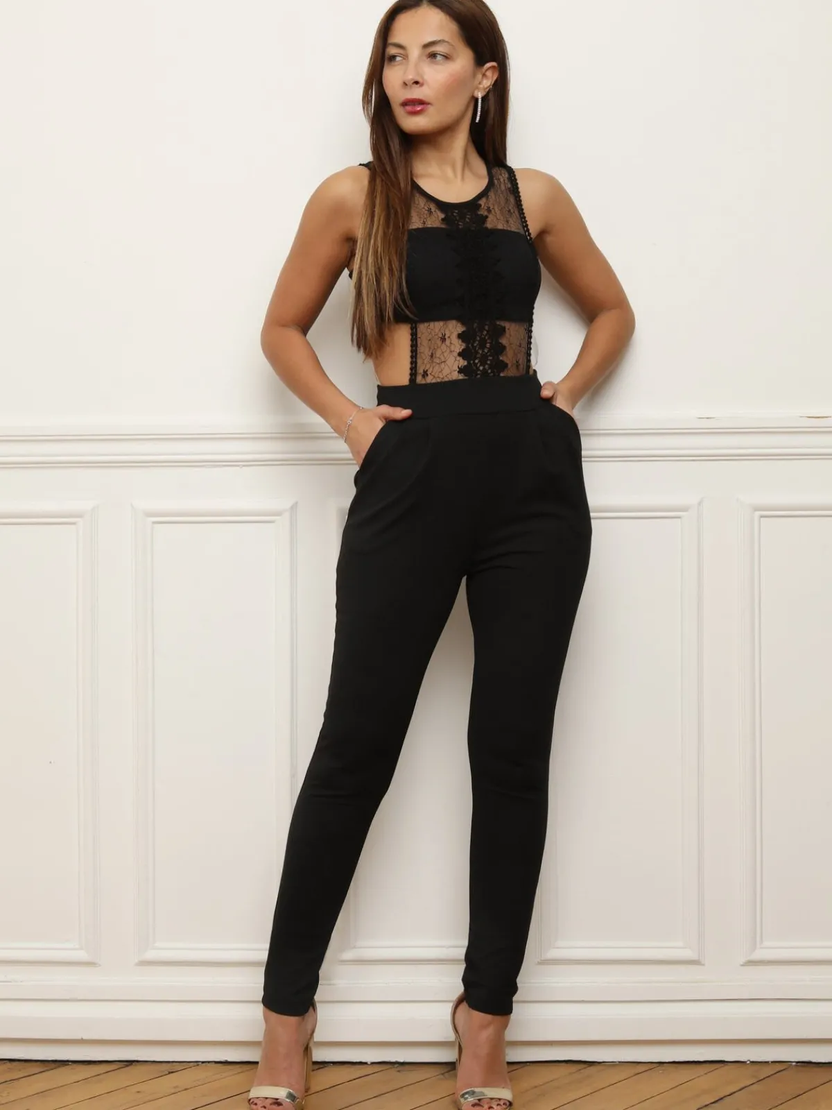 Best La Modeuse Combinaison effet bandeau Noir