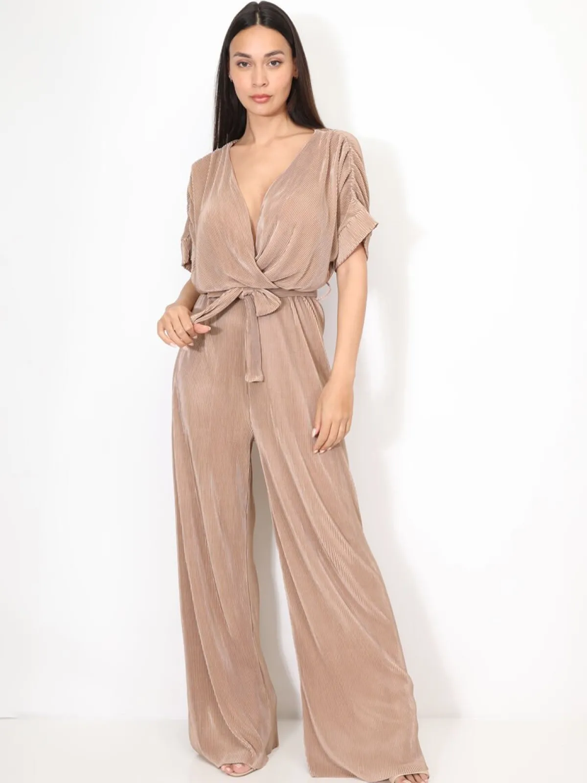 Clearance La Modeuse Combinaison évasée et plissée Dorérose