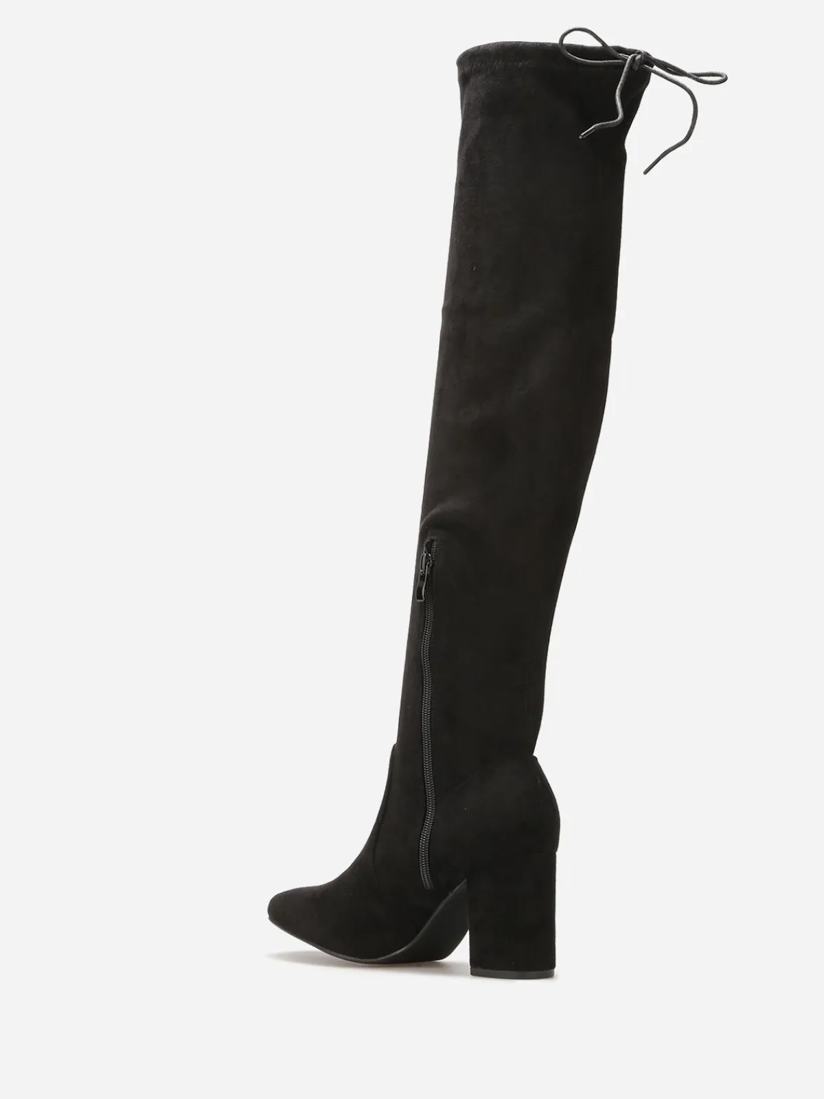 New La Modeuse Cuissardes à talon et cordon Noir