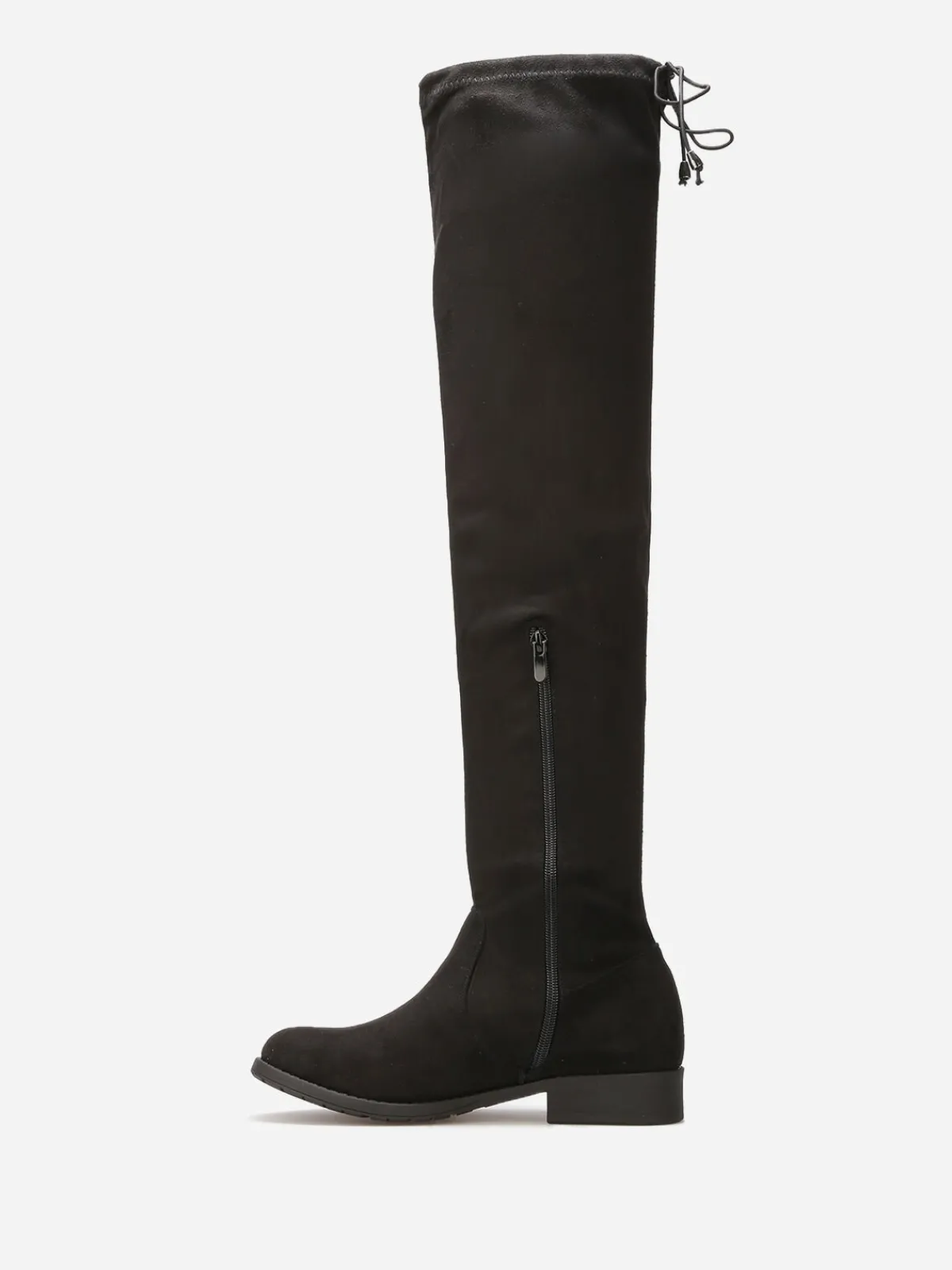 New La Modeuse Cuissardes en suédine à cordon Noir