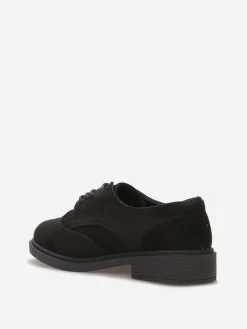 Sale La Modeuse Derbies en suédine à détails ajourés Noir