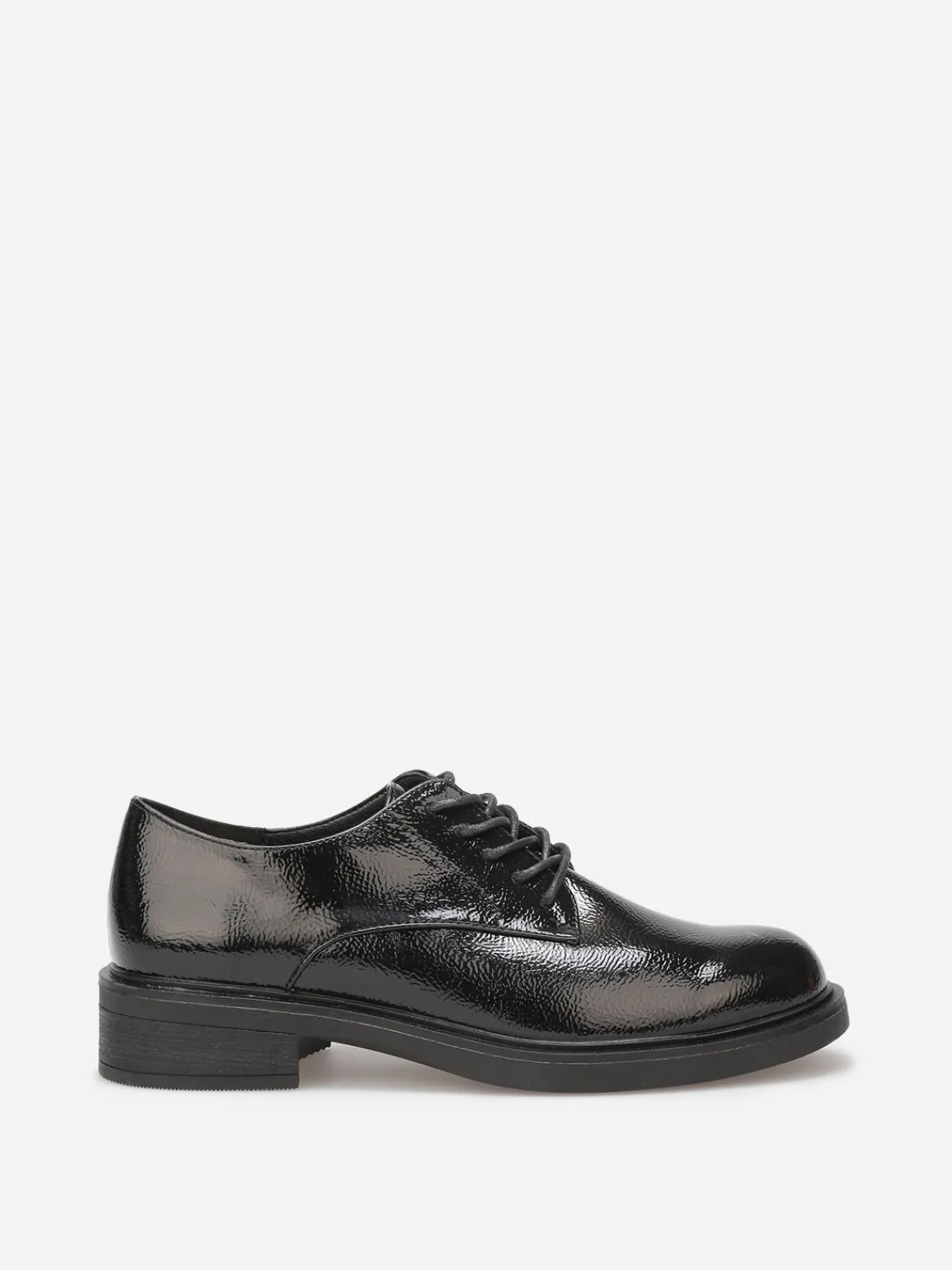 Best La Modeuse Derbies vernis et texturés à lacets Noir
