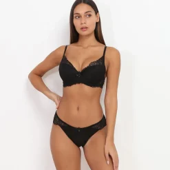 Discount La Modeuse Ensemble lingerie push-up à dentelle Noir