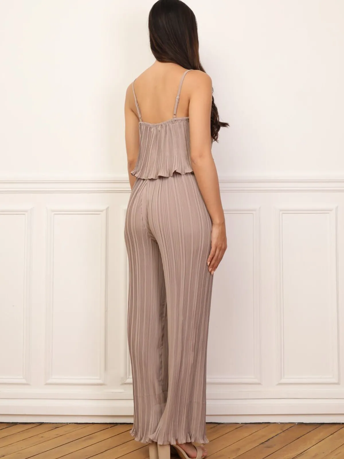 Clearance La Modeuse Ensemble plissés et ample Taupe