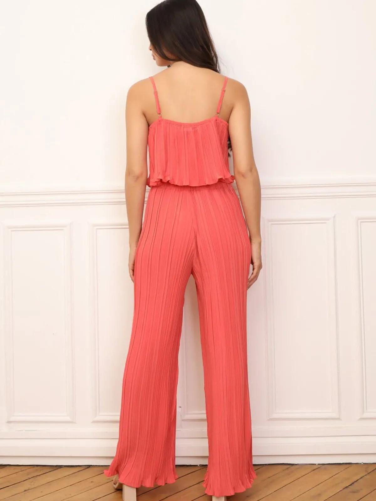 Best La Modeuse Ensemble plissés et ample Orange
