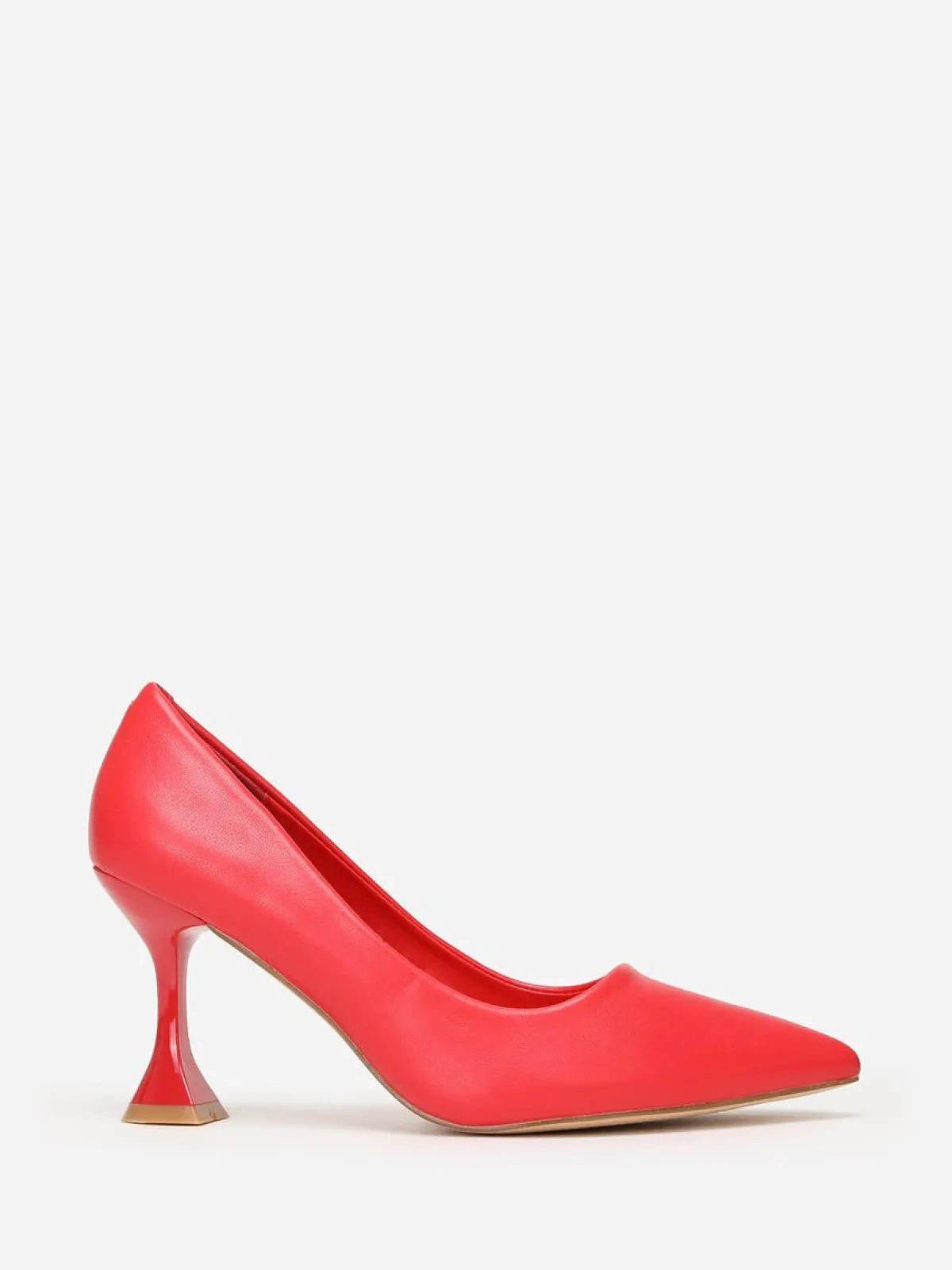 New La Modeuse Escarpins à talon bobine verni Rouge