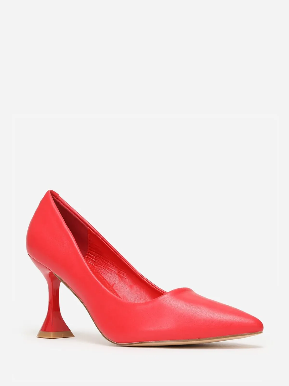 New La Modeuse Escarpins à talon bobine verni Rouge