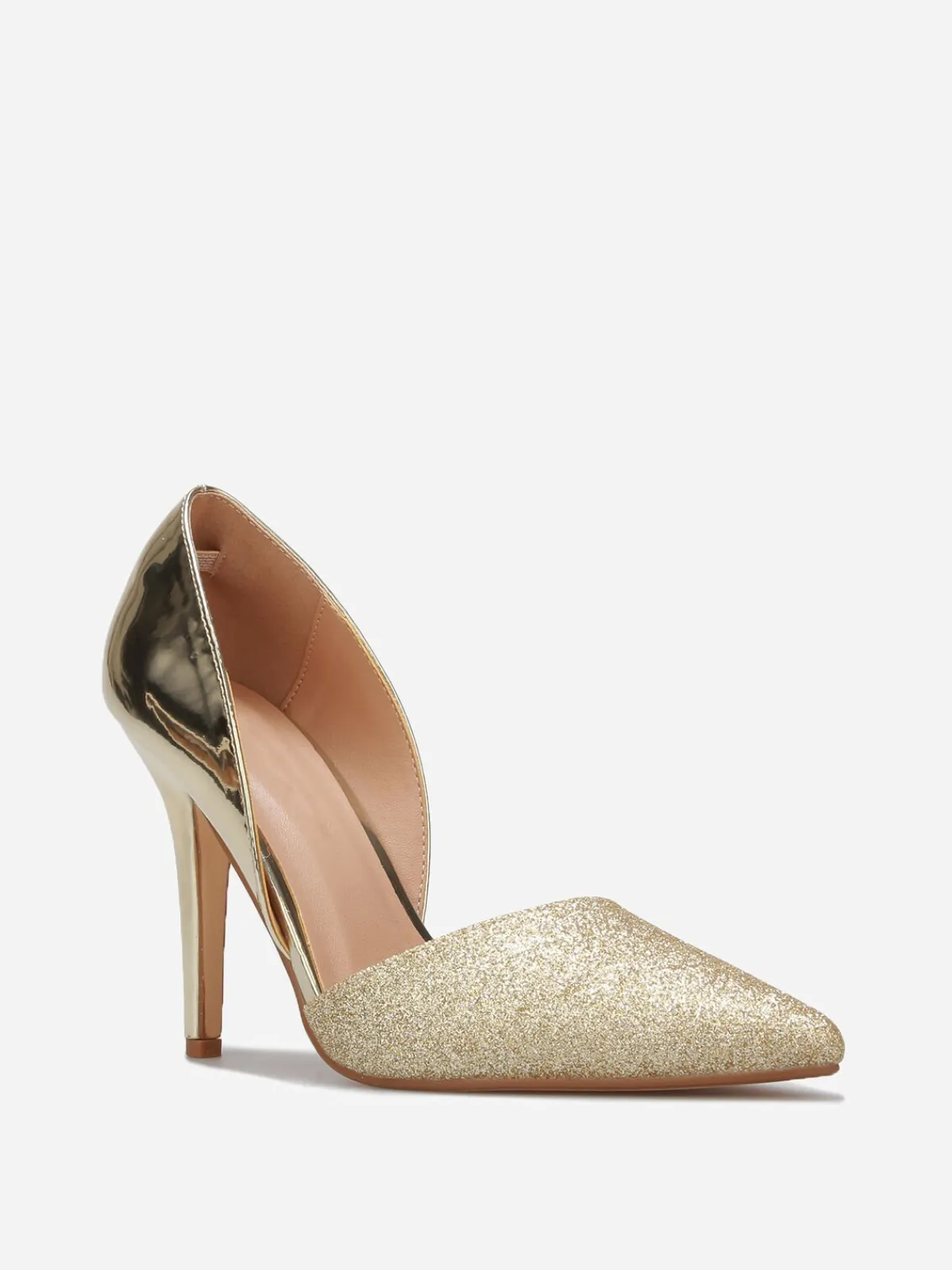 Outlet La Modeuse Escarpins asymétriques à paillettes Doré