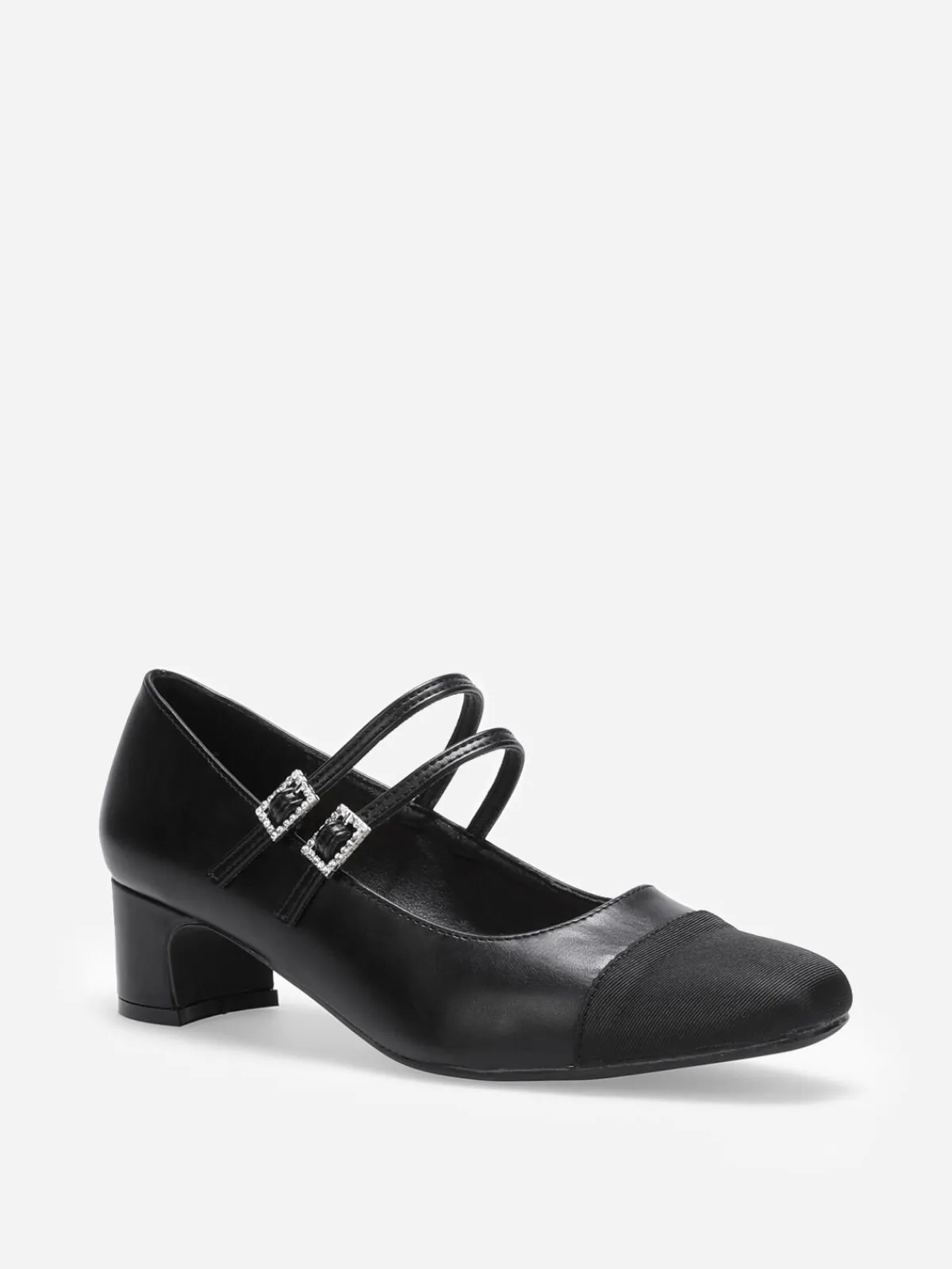 Hot La Modeuse Escarpins bi-matières à brides Noir
