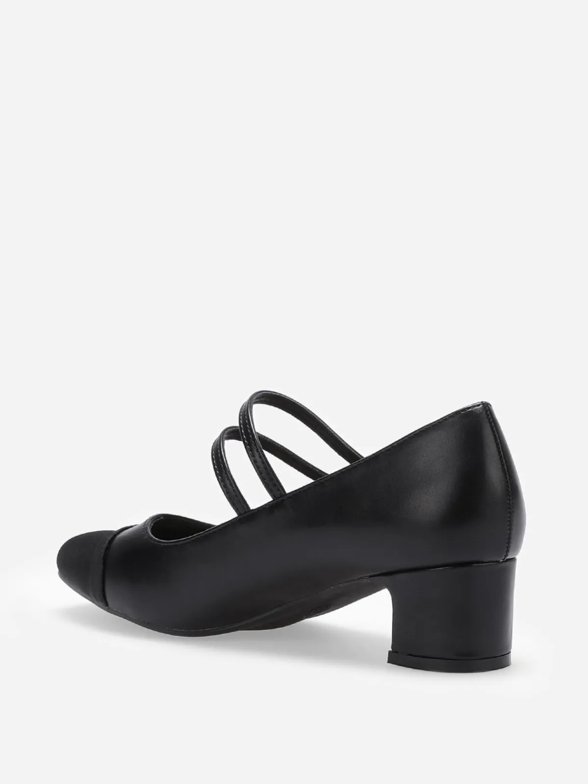 Hot La Modeuse Escarpins bi-matières à brides Noir