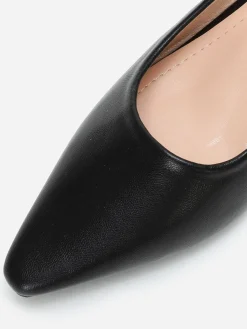 Sale La Modeuse Escarpins en simili à bout pointu Noir