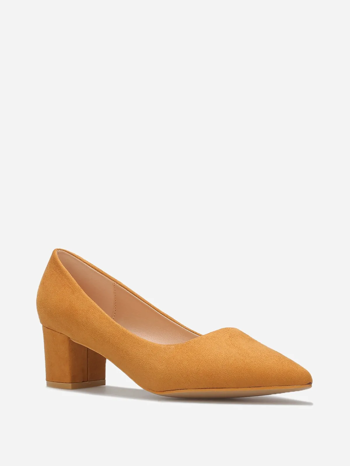 Outlet La Modeuse Escarpins en suédine à bout pointu Camel