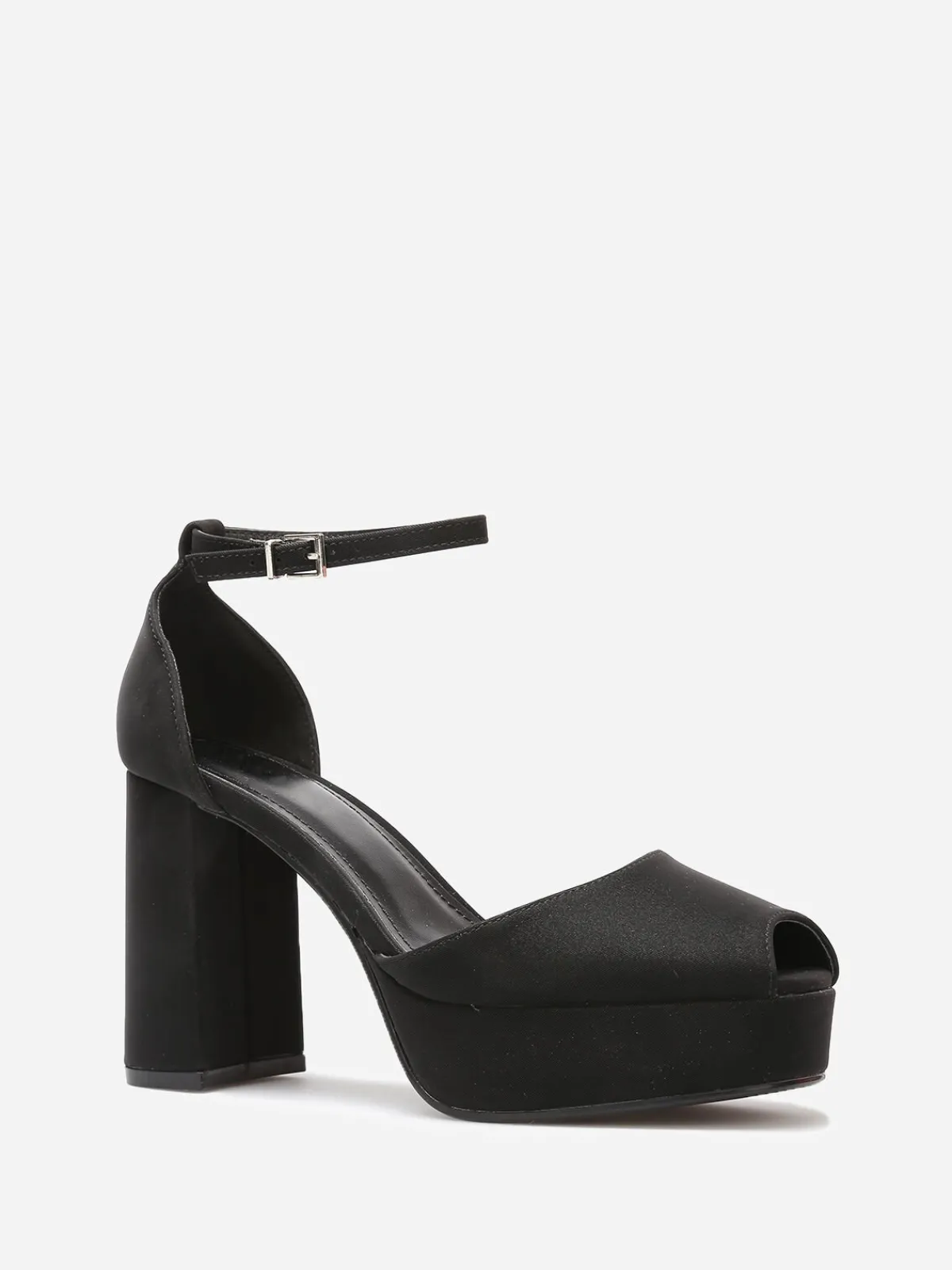 New La Modeuse Escarpins peep toes à plateforme Noir