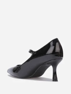 Sale La Modeuse Escarpins pointus à petit talon Noir