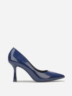 New La Modeuse Escarpins pointus à talon bobine Bleu