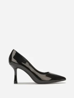 La Modeuse Escarpins pointus à talon bobine Noir