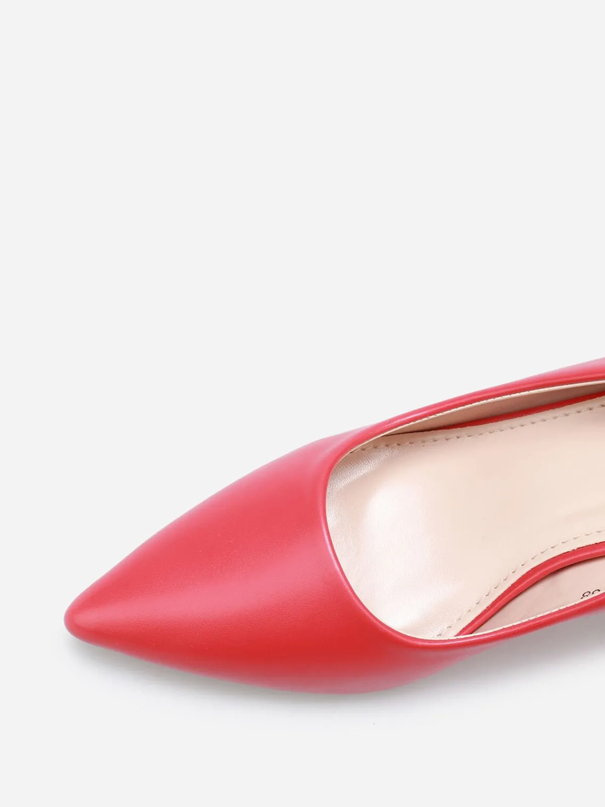 New La Modeuse Escarpins pointus à talon fin Rouge