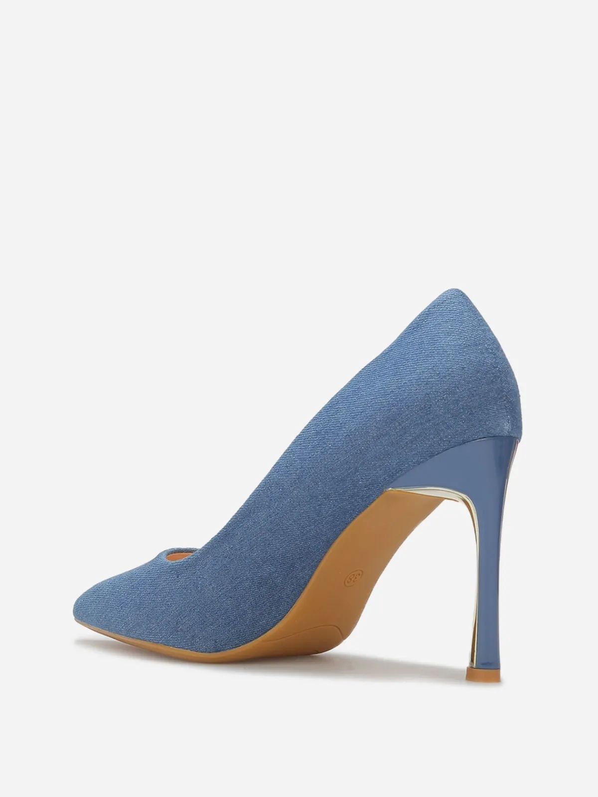 New La Modeuse Escarpins pointus en denim Bleu