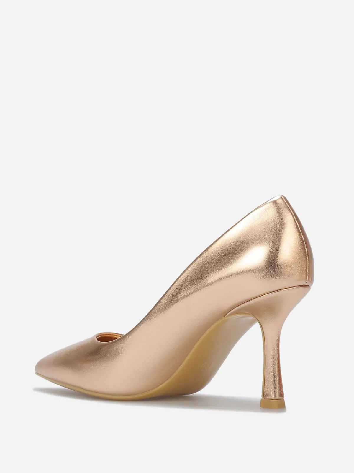 Outlet La Modeuse Escarpins pointus en simili métallisé Dorérose
