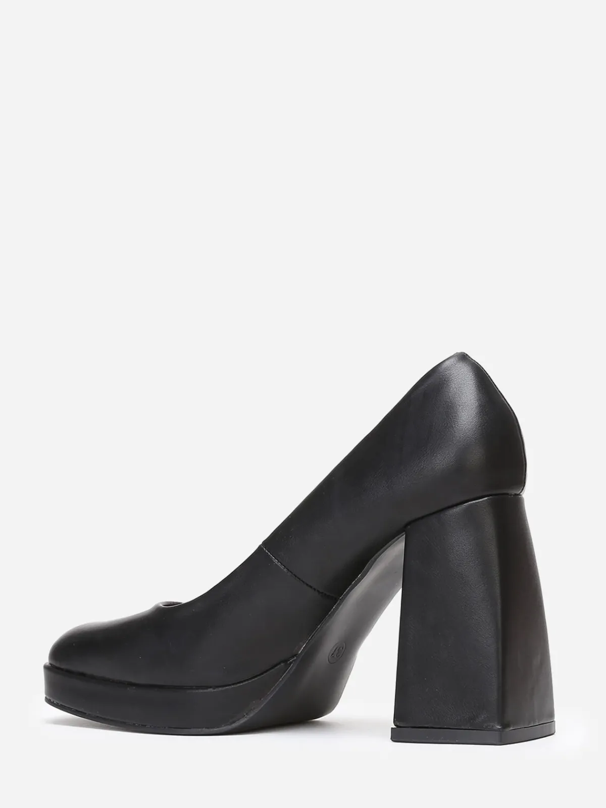Online La Modeuse Escarpins rétro à talon large Noir