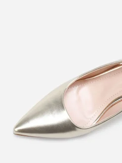Best La Modeuse Escarpins slingback à bout pointu Doré