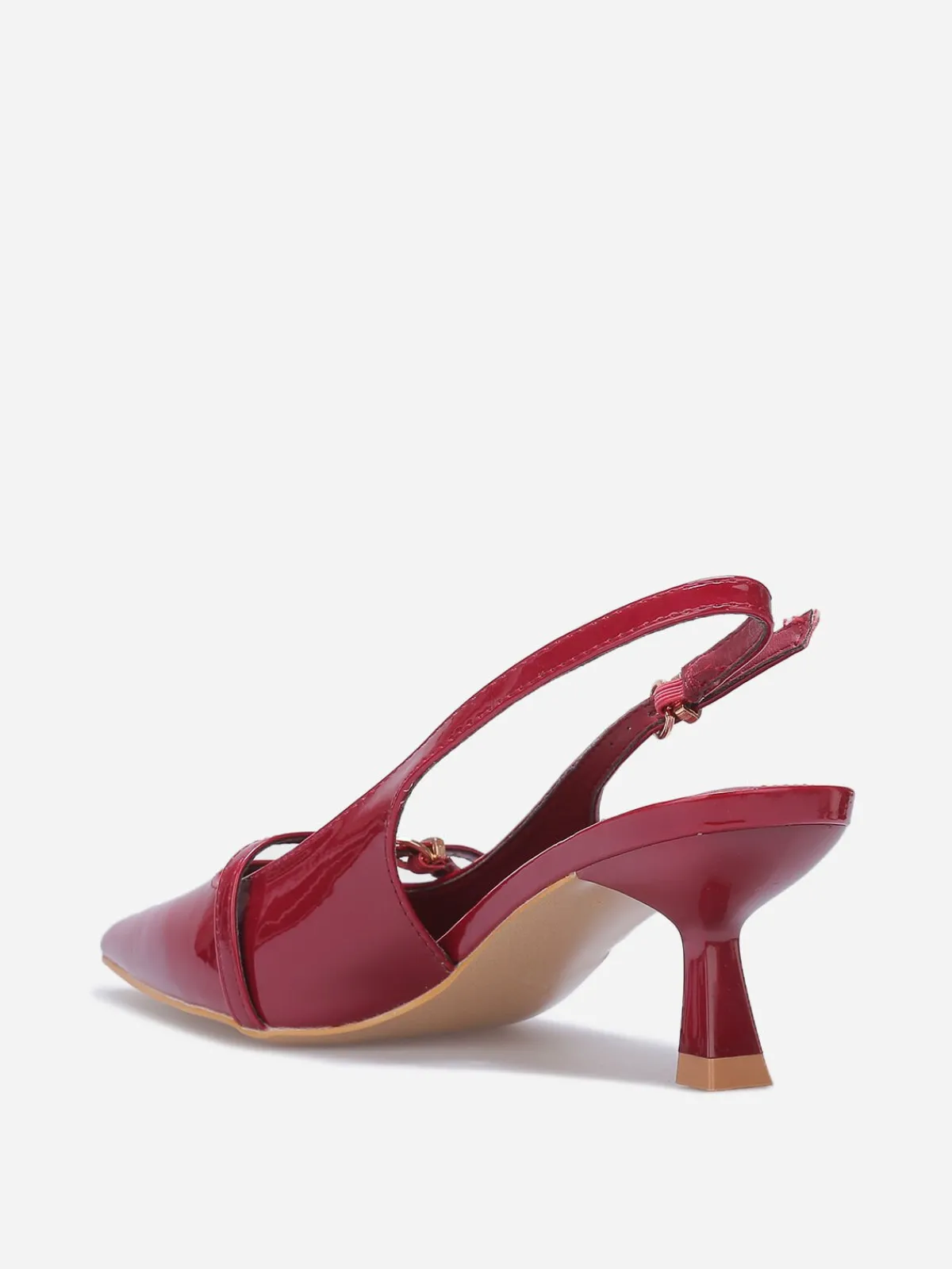 New La Modeuse Escarpins slingback à petit talon Bordeaux