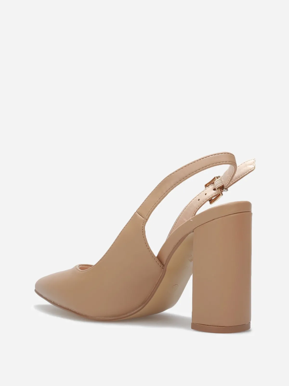 Online La Modeuse Escarpins Slingback bout pointu Taupe
